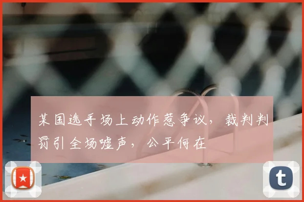 某国选手场上动作惹争议,裁判判罚引全场嘘声,公平何在